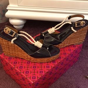 Tory Burch Nautical themed wedges